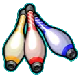 Juggling Pins symbol, pays up to 200x line bet