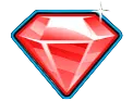 Red Gem symbol, pays up to 40x line bet