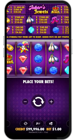 Jokers Jewels with Bonus symbol landed on the first reel