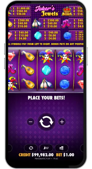 Jokers Jewels reels filled with multiple Joker Wild symbols
